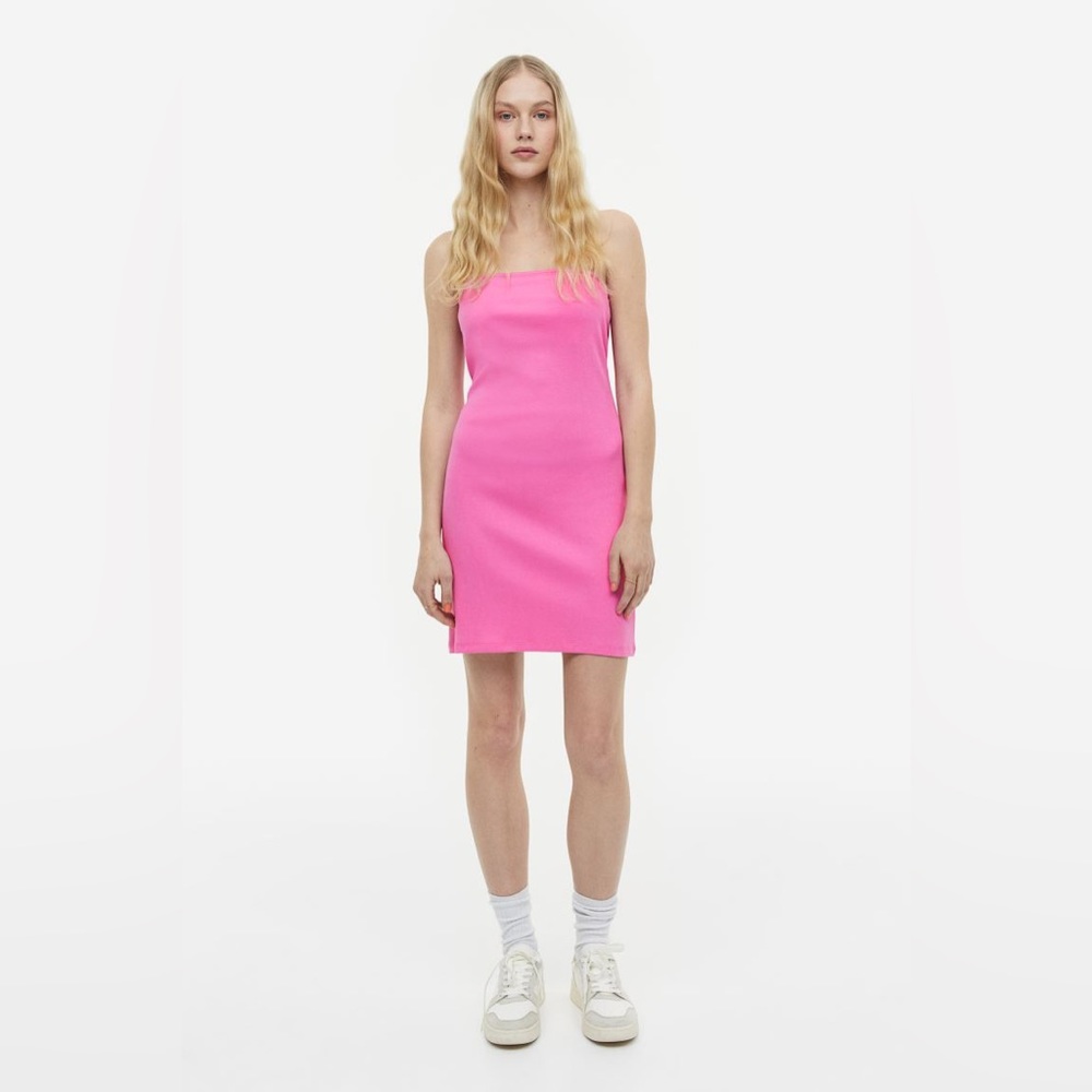 Ribbed Bandeau Dress